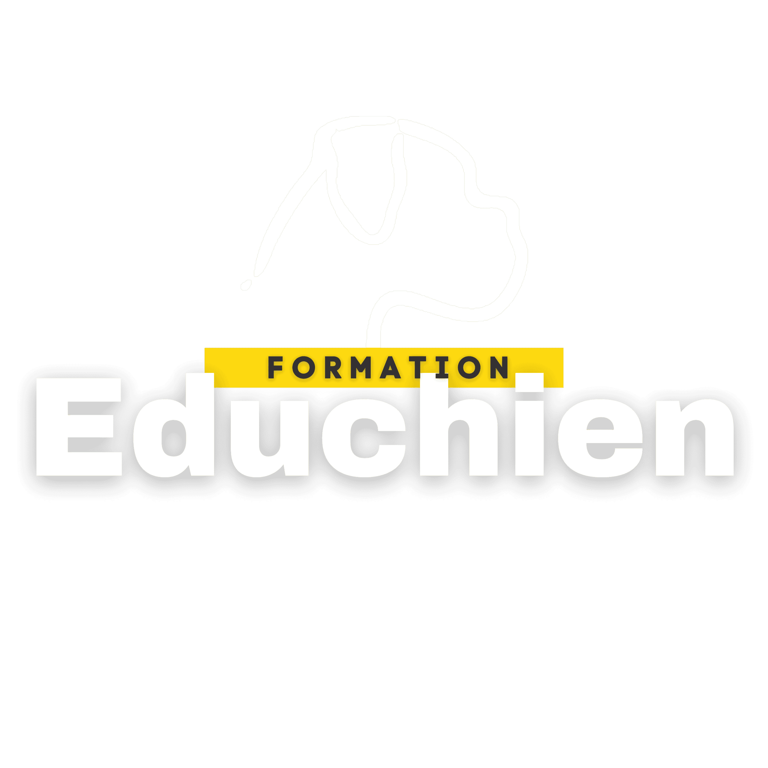 Logo blanc EDUCHIEN FORMATION