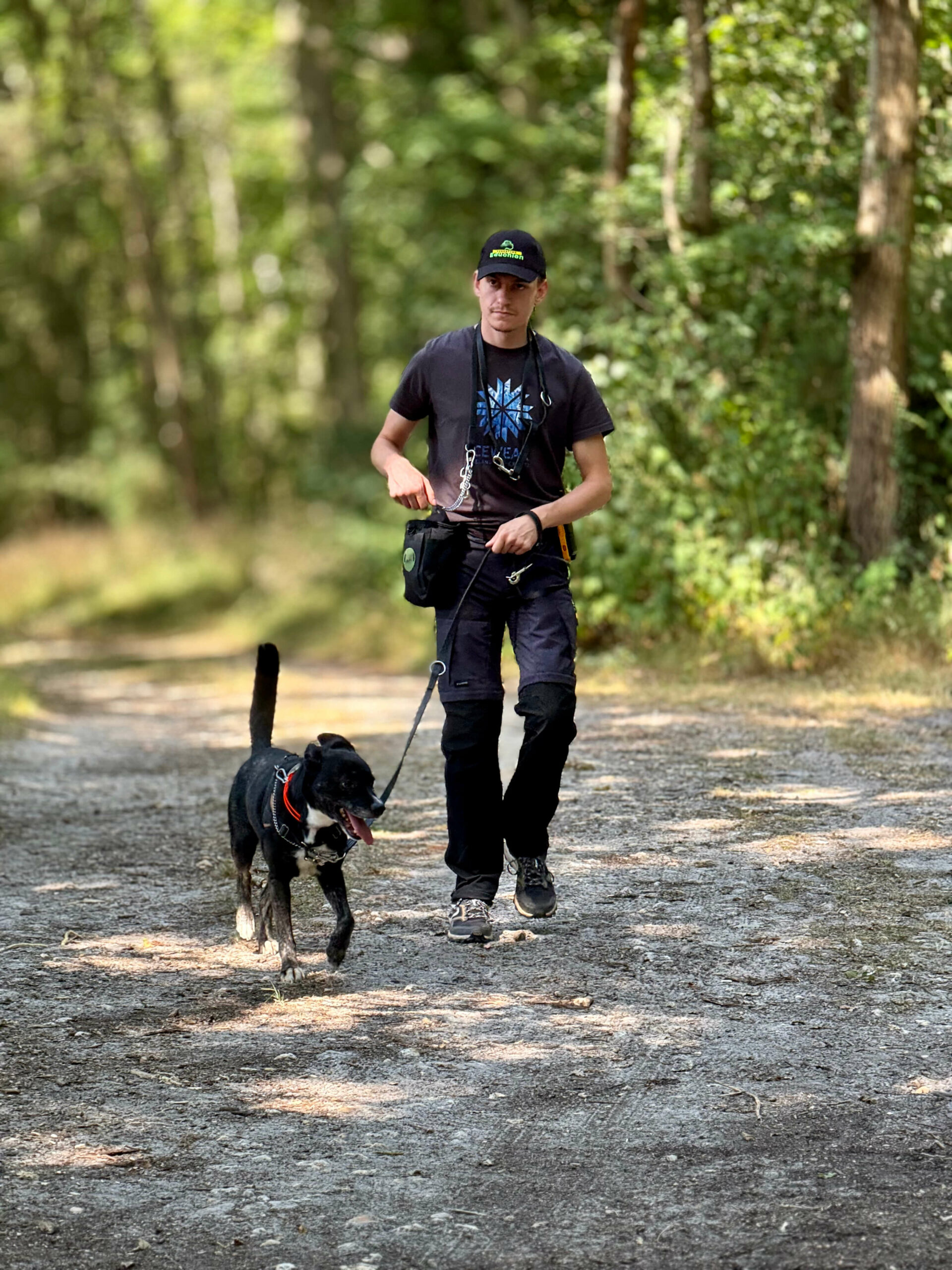 Pratique en refuge, élève de formation professionnelle au métier d'éducateur canin comportementaliste. Une formation D'EDUCHIEN. Pratique avec les chiens de refuge.